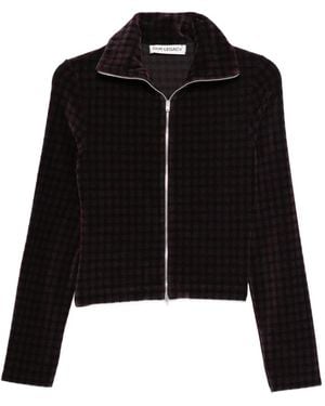 Our Legacy Gemusterter Cardigan Mit Reißverschluss - Schwarz