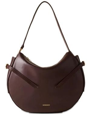 Borbonese Medium Hobo top-handle shoulder bag - Braun