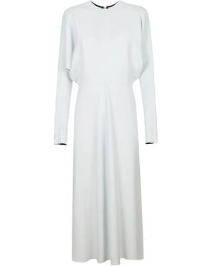 Victoria Beckham Long-Sleeve Midi Dress - White