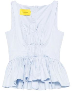 Marques'Almeida Gathered Top - White