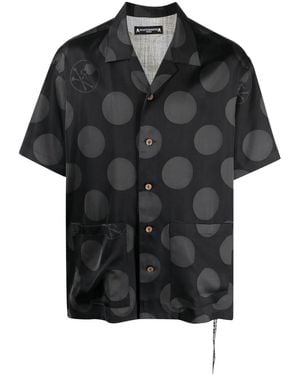 Mastermind Japan Polka-Dot Silk Shirt - Black
