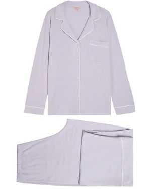 Eberjey Gisel Pyjama mit Paspeln - Lila