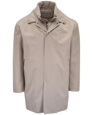 Canali Collared Outerwear - Gray