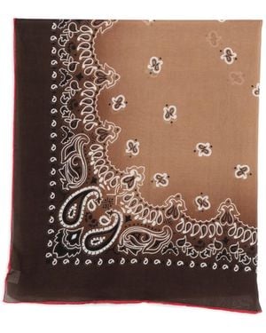 Destin Bandana-Print Scarf - Brown