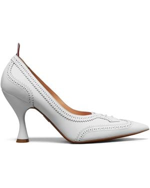 Thom Browne Soft Patent Wingtip Court Shoes 90Mm - White
