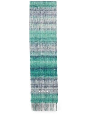Acne Studios Fringed Mohair Scarf - Blue