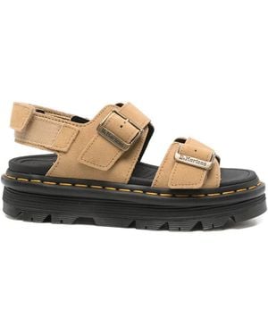 Dr. Martens Zebzag Buckle-Strap Platform Sandals - White