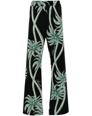 Amiri Strickhose Mit Palmen-Print - Grün