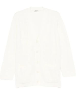 P.A.R.O.S.H. Cardigan A Coste - Bianco