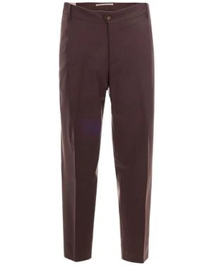 Briglia 1949 Pressed-Crease Tailored Trousers - Purple