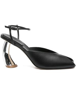 A.W.A.K.E. MODE 100Mm Curved-Heel Open-Toe Mules - Black