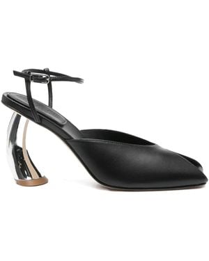 A.W.A.K.E. MODE 100Mm Curved-Heel Open-Toe Mules - Black