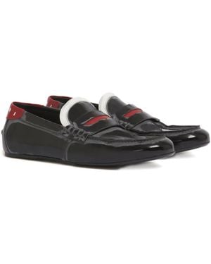 Marni Penny-Strap Leather Loafers - Nero