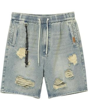 Musium Div. Shorts Denim Con Effetto Vissuto - Blu