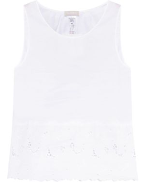 Hanro Clara Cotton Tank Top - White