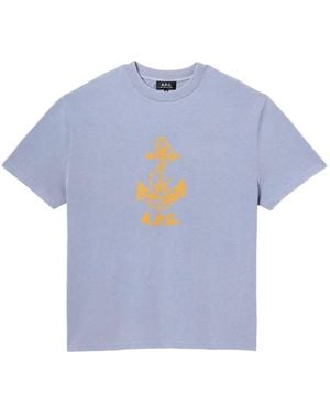 A.P.C. T-Shirt Con Logo - Blu