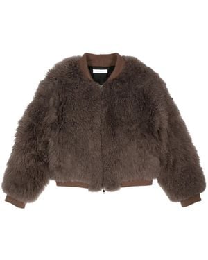Liska Bomber Con Pelliccia - Marrone