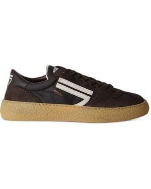 PURAAI 1.01 Vintage Suede Panelled Trainers - Black