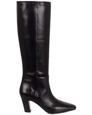 Aeyde Silva Square-Toe Knee-High Boots - Black