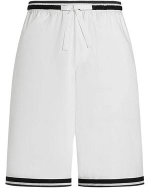 Dolce & Gabbana Cotton Shorts With Print - White