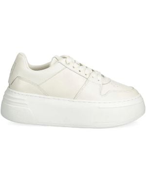 Marc O' Polo Platform Leather Trainers - White