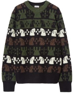Burberry Chess Pattern Jumper - Black