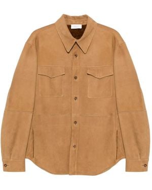 The Row Button-Down Flap-Pocket Shirt Jacket - Brown