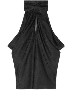 Versace High Neck Sleeveless Top - Black