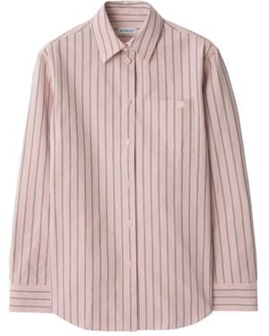 Burberry Gestreiftes Hemd - Pink