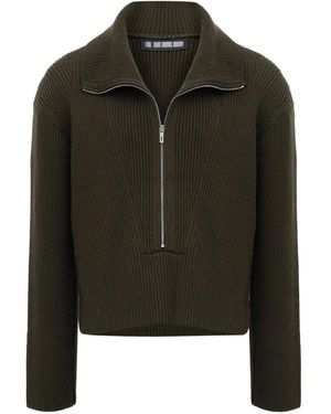 Louis-Gabriel Nouchi Gerippter Pullover Mit Reißverschluss - Schwarz