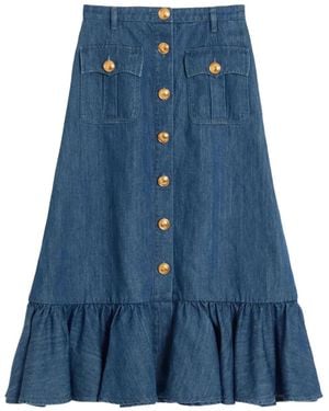 Valentino Garavani Lightweight Denim Skirt - Blue