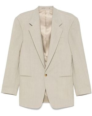 Carter Young Slub-Texture Blazer - Natural
