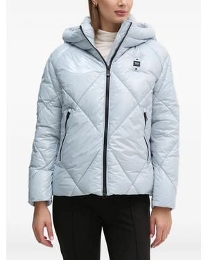 Blauer Hooded Quilted Jacket - Blue