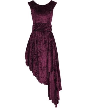 Amir Slama X Astrid Asymmetric Midi Dress - Purple