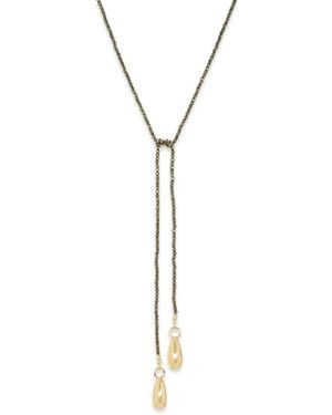 Marlyn Schiff Sage Beaded Necklace - Metallic