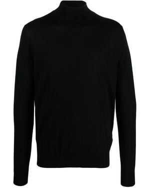 Lanvin Roll-neck Wool-blend Sweater - Black