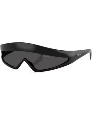 Prada Gafas de sol con montura envolvente - Negro