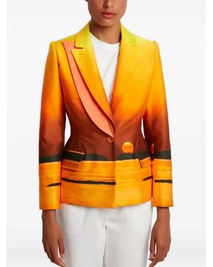 Mimi Liberté Veste Precious À Imprimé Coucher De Soleil - Orange