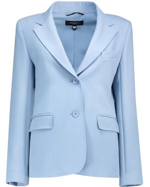 Max Mara Single-Breasted Blazer - Blue