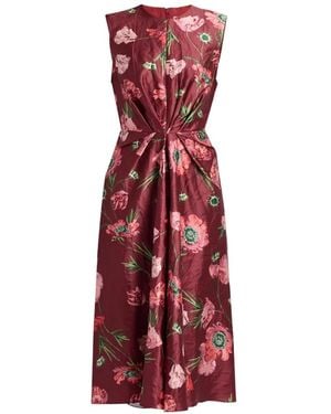 Erdem Floral-Print Midi Dress - Red