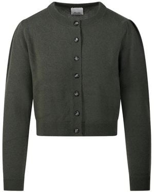Allude Button-Up Cardigan - Green