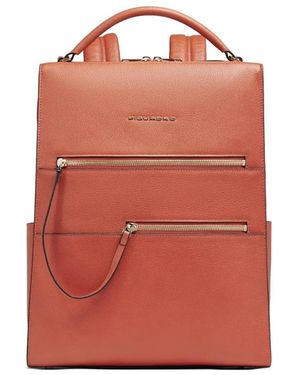 Piquadro Zip Leather Backpack - Pink