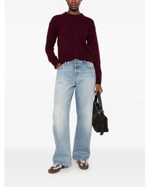 MC2 Saint Barth Lucille Soft Ribbed-Trim Jumper - Red