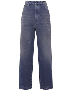 DIESEL Jean Ample À Effet Taches De Peinture - Blue
