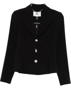Nissa Crystal-Embellished Single-Breasted Blazer - Black