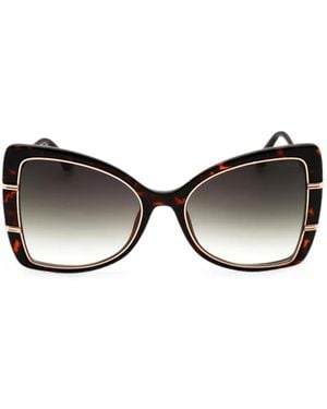 GUESS EYEWEAR Tortoiseshell-Effect Cat-Eye Sunglasses - Black