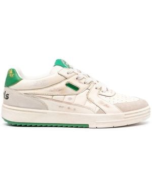 Palm Angels Sneakers Basse University Bianche e Verdi - Neutro