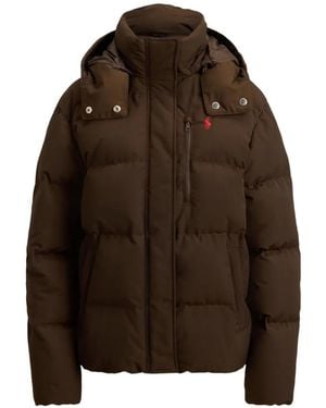 Polo Ralph Lauren Logo-Embroidered Padded Jacket - Brown