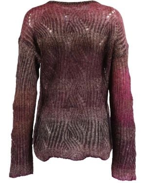 Kangra Trui Met Ombré-Effect En Ronde Hals - Bruin