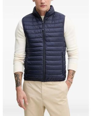 Benetton Quilted High-Neck Jacket - Blue